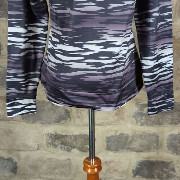 FILA Sport Gray Camo Pull Over 1/4 Zip Kangaroo Pocket Woman's Small Athletic - Picture 8 of 16